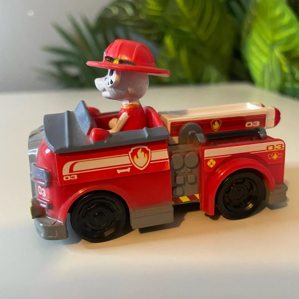 🔥 Paw Patrol Marshall - Firetruck Toy- Red Fire Rescue Vehicle Kids Trucks